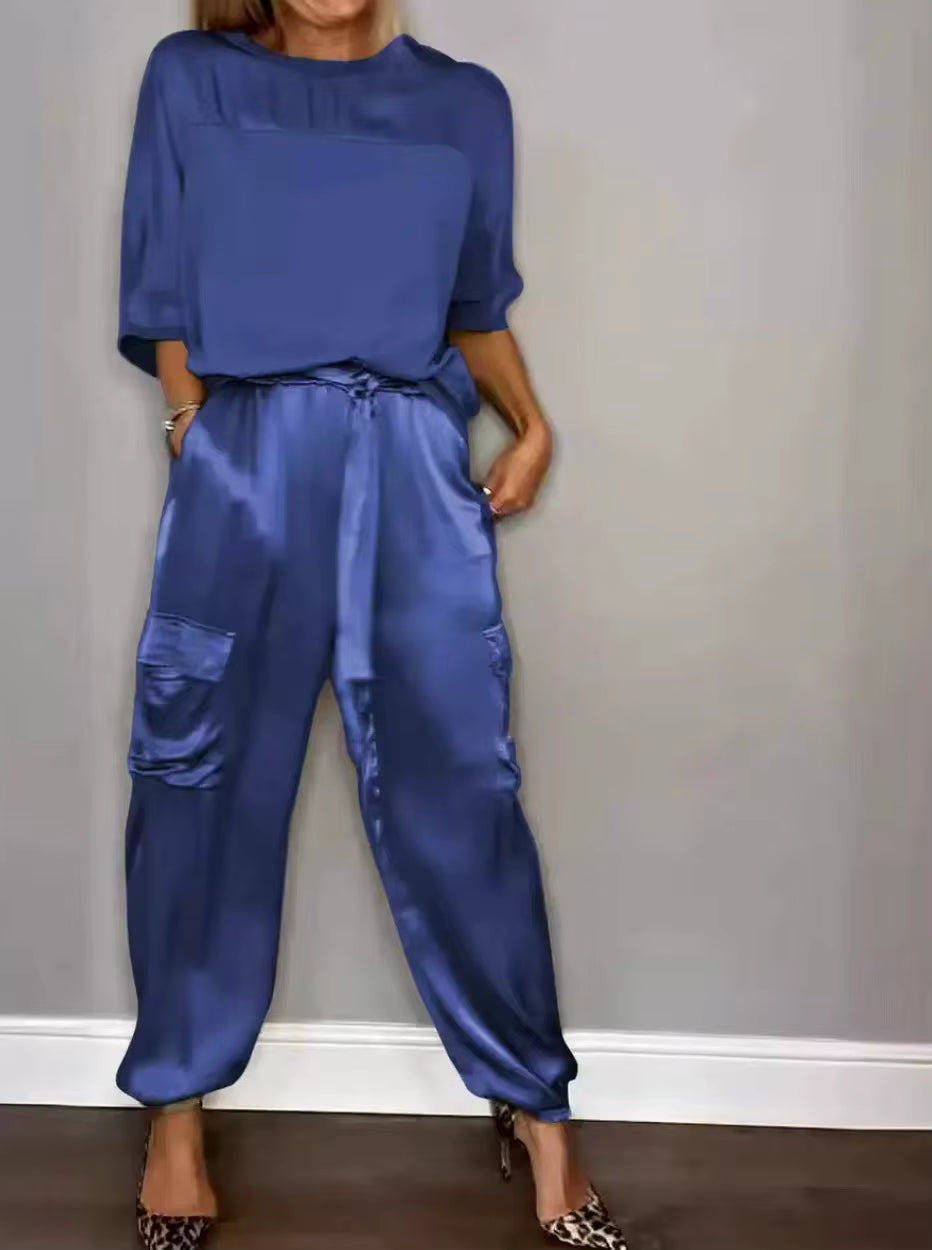 Blue Elegant Two-piece Set.
