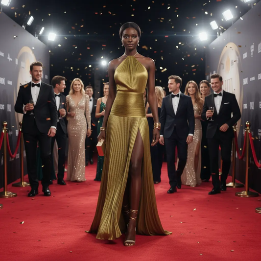 2025 Strapless Lace-Up Maxi Dress Queen D LA Store