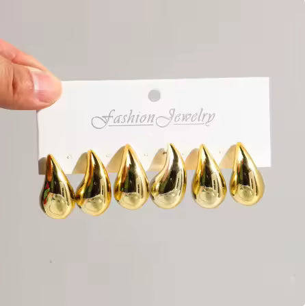 Water Drop Earrings – 3PCS Set In Stock. Queen D LA