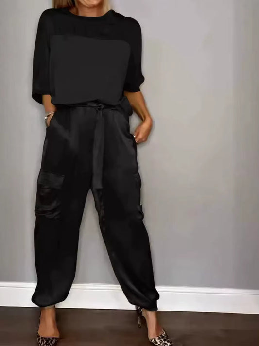 Black Elegant Two-piece Set.